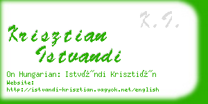 krisztian istvandi business card